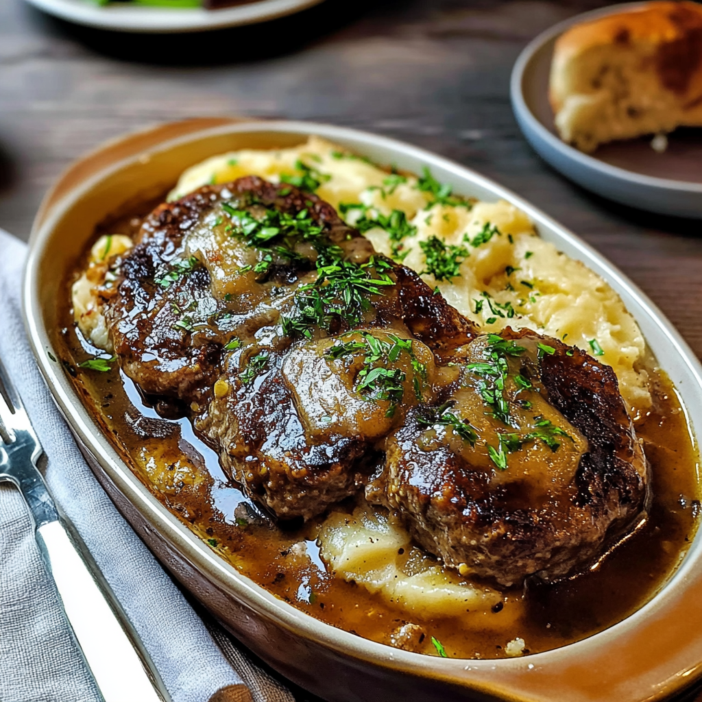 Bobby Flay's Salisbury Steak - Cozy Dishes
